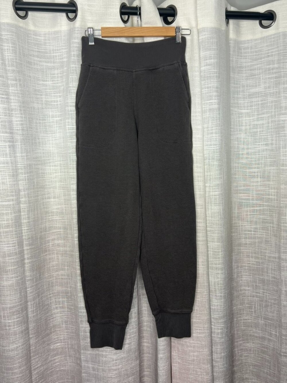 Athleta Brownish Grayish Waffle Knit Jogger